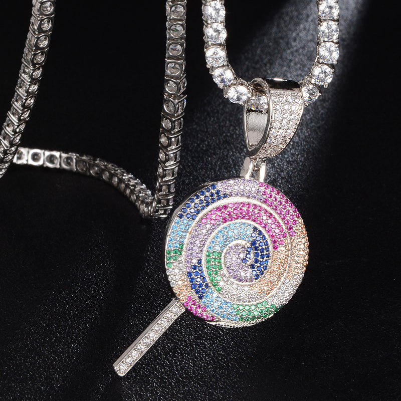 SparklePop Rainbow Lollipop Necklace
