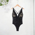 Sexy Lace Halter Bodysuits Women's Slim Sleeveless Waist-cinching Deep V-neck Suits 2026 New Ladies Spring Summer Solid Outwear