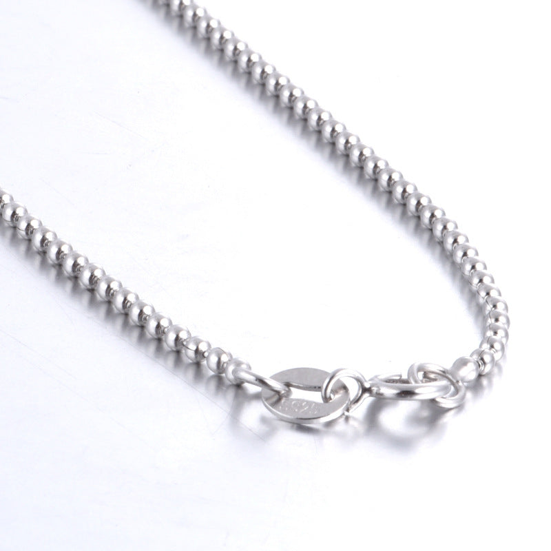 Elegant Heart Sterling Silver Necklace - Customizable & Shiny