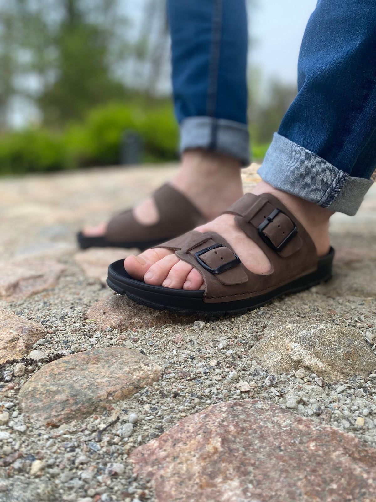 Märt Men's Sandals – Dark Brown Nubuck