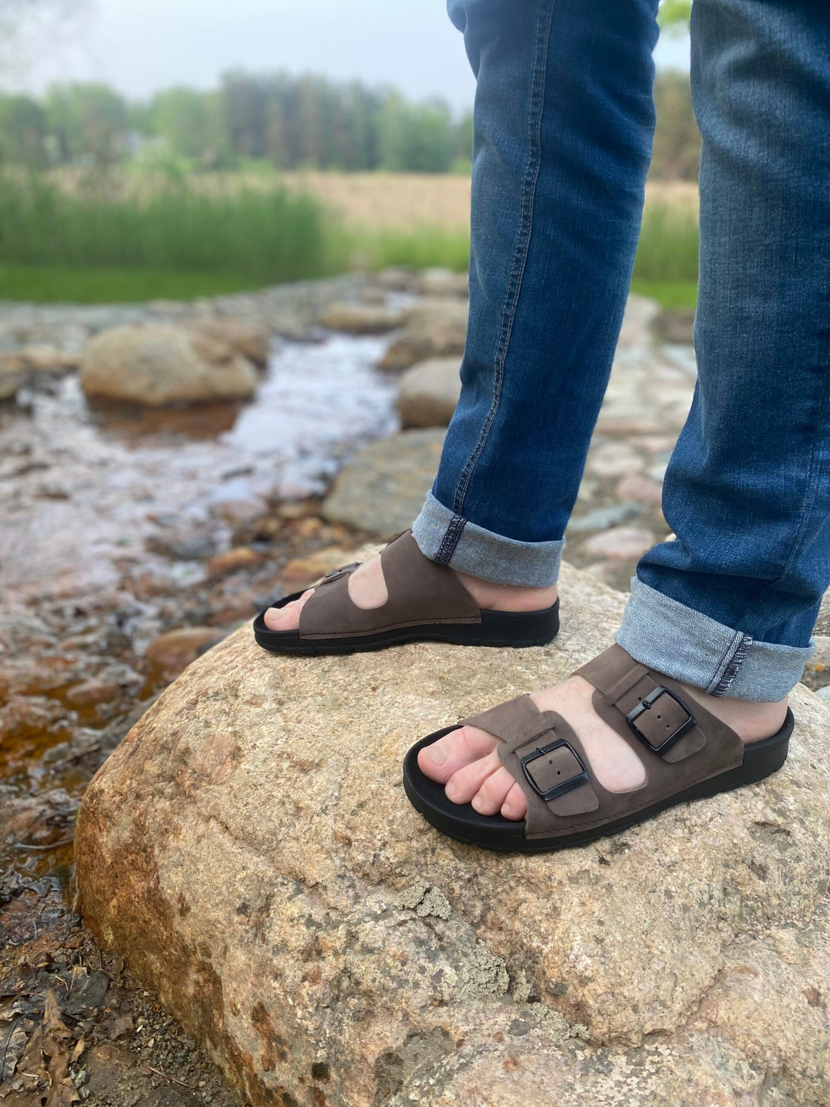 Märt Men's Sandals – Dark Brown Nubuck